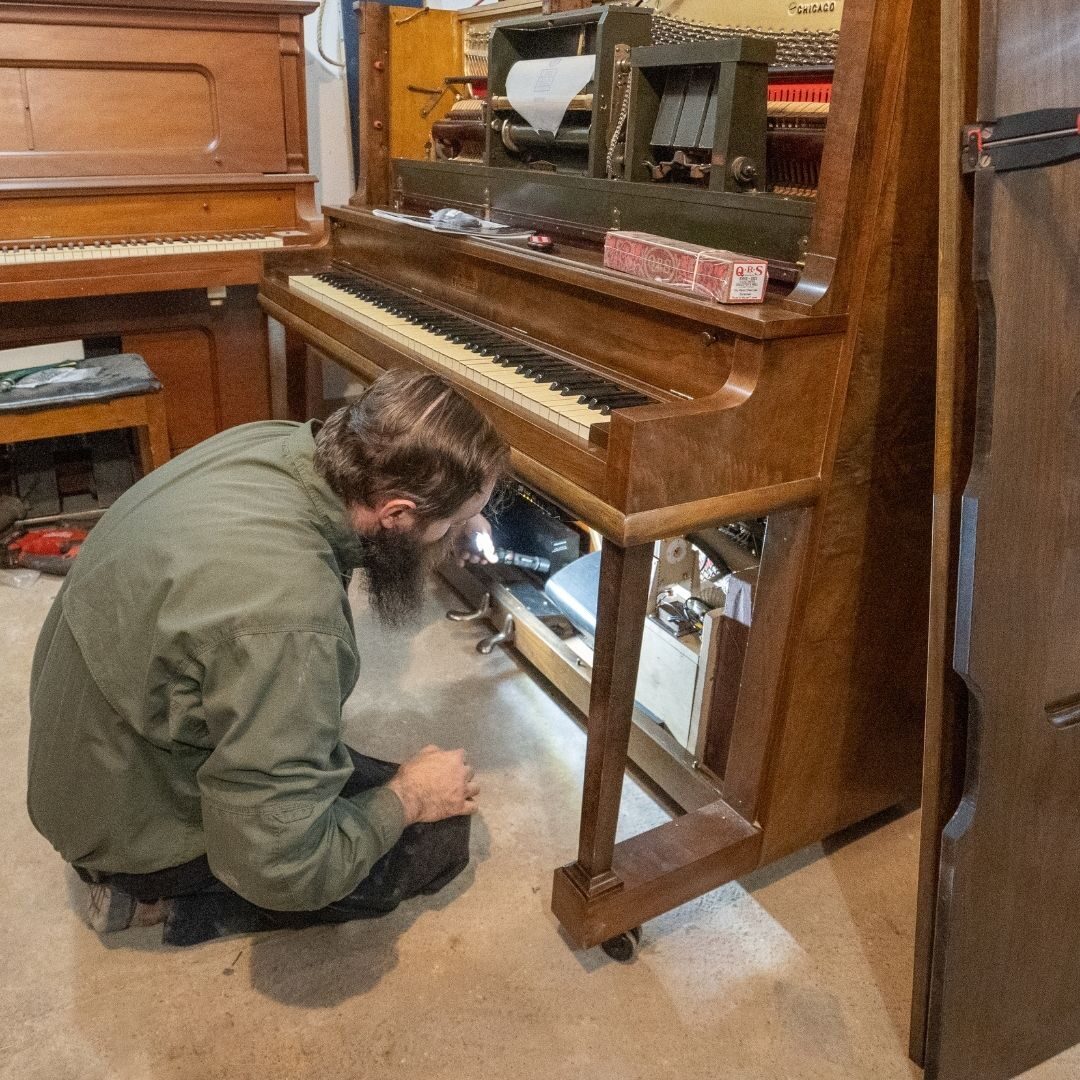 antique piano